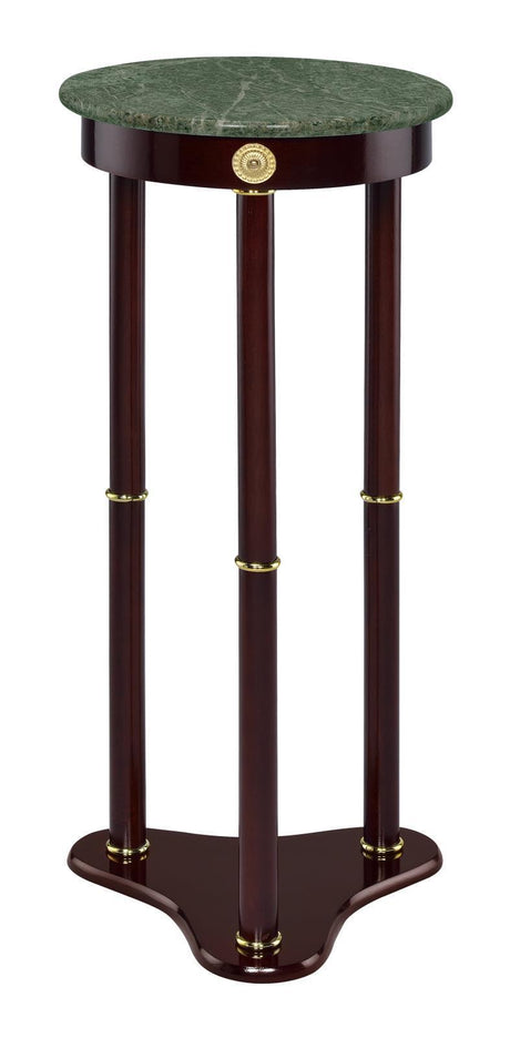 Round Green Marble Top Plant Stand 3315 - Ella Furniture