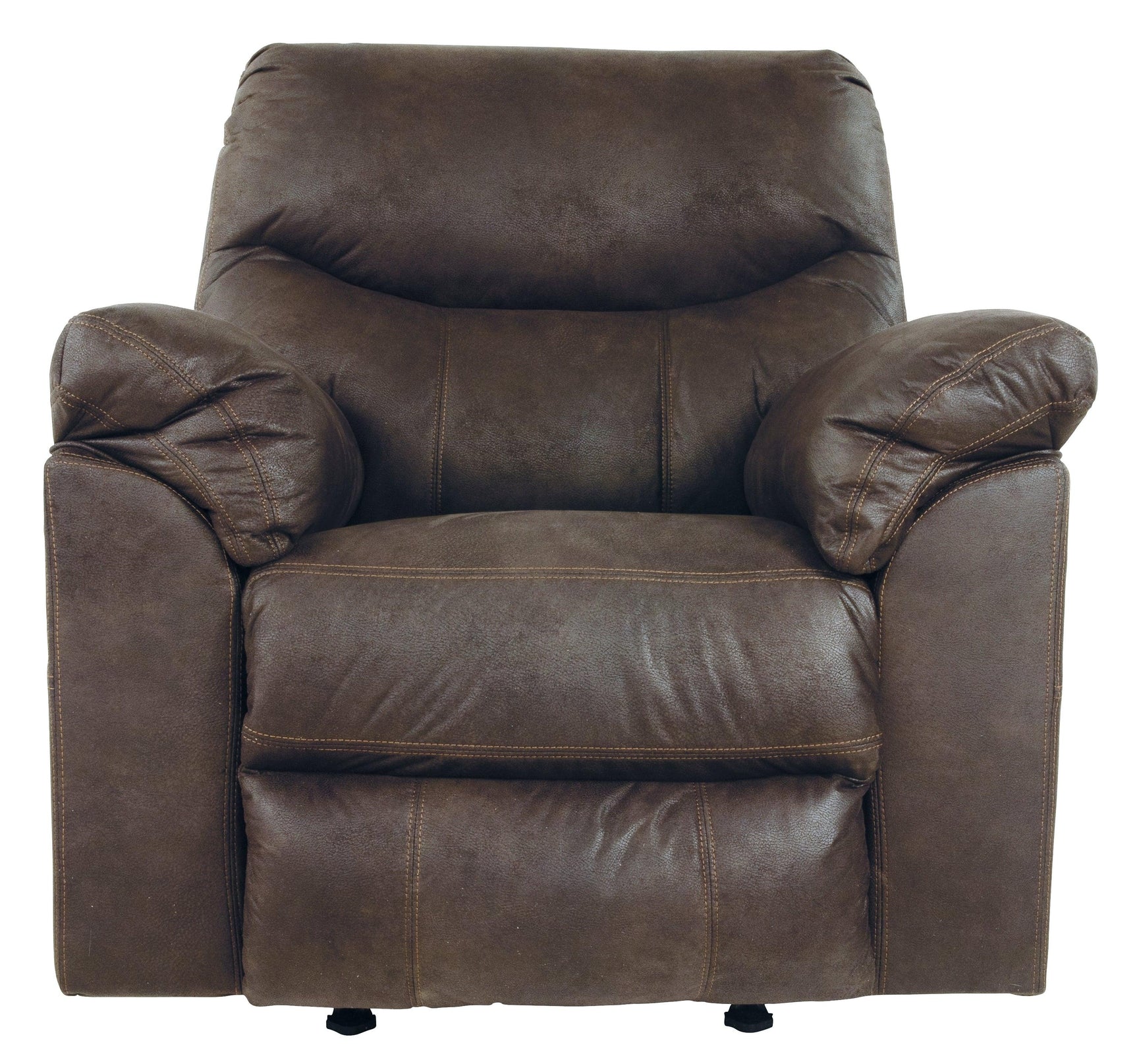 Boxberg Teak Faux Leather Recliner - Ella Furniture