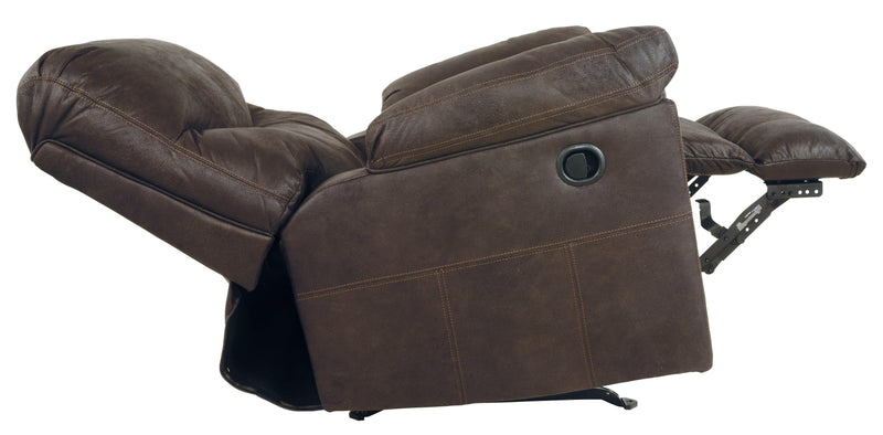 Boxberg Teak Faux Leather Recliner - Ella Furniture