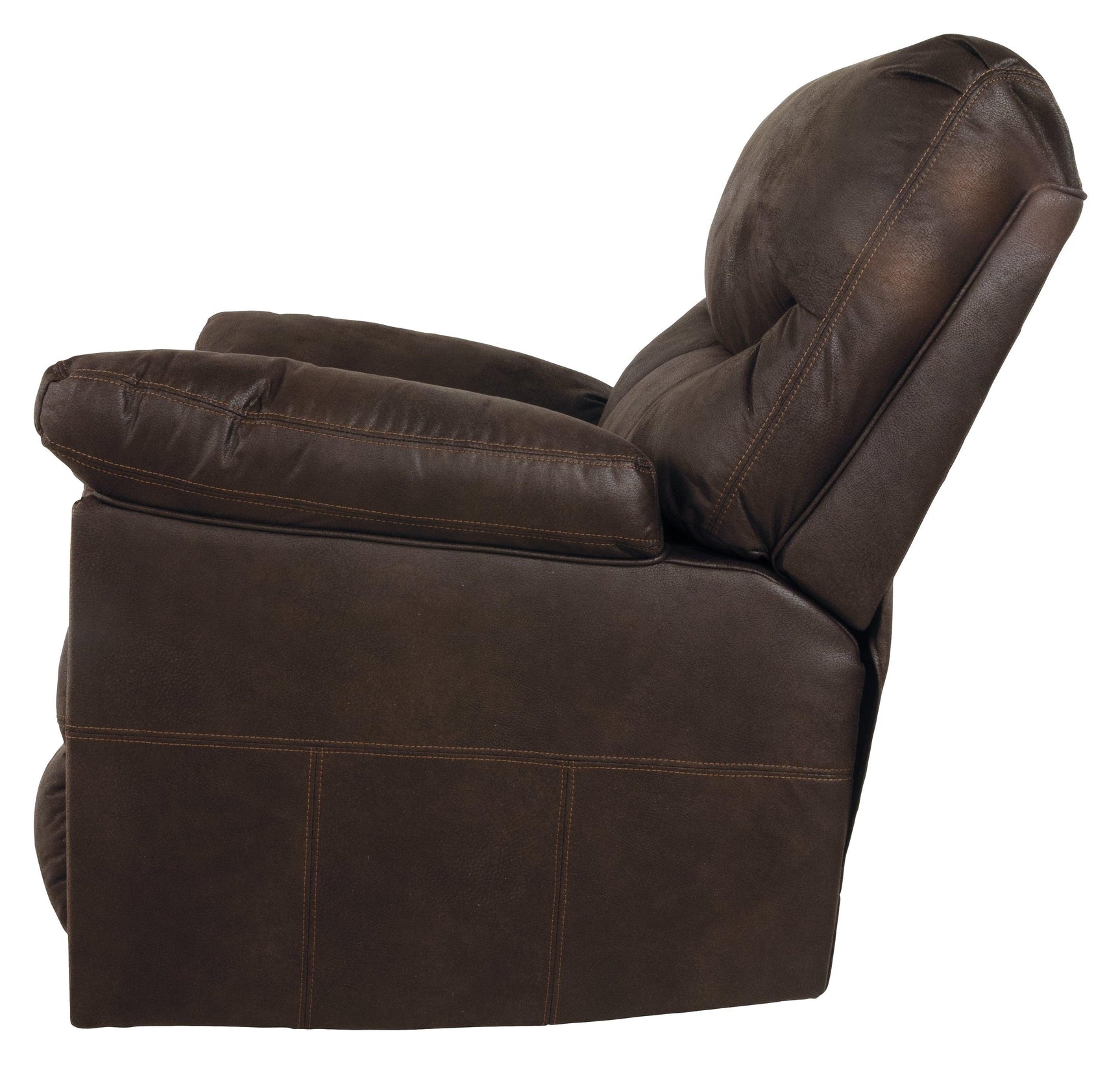 Boxberg Teak Faux Leather Recliner - Ella Furniture