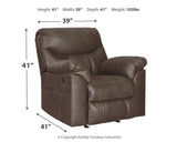 Boxberg Teak Faux Leather Recliner - Ella Furniture