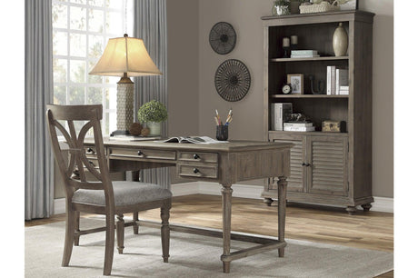 Cardano Light Modern Traditional Transitional Brown Acacia Solids And Veneers Writing Desk - Ella Furniture