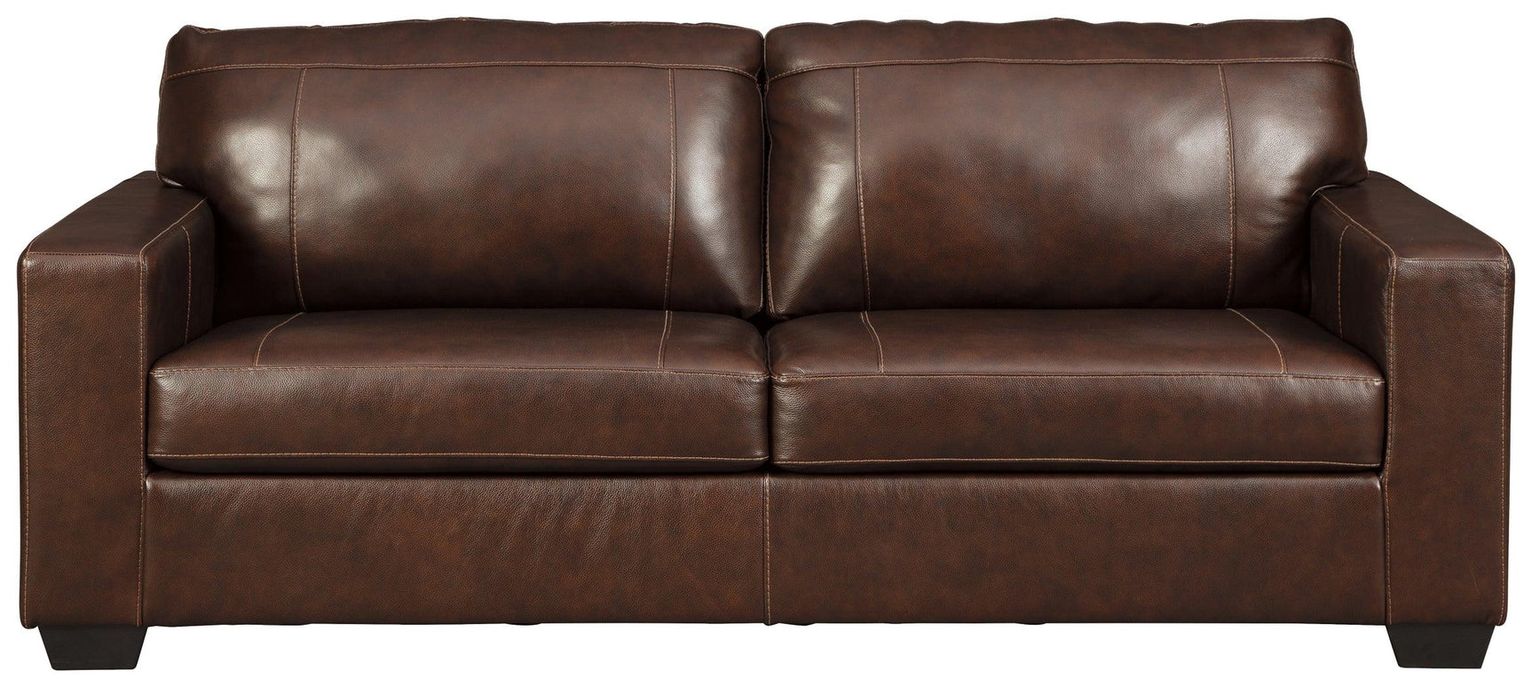 Morelos Chocolate Leather Sofa - Ella Furniture