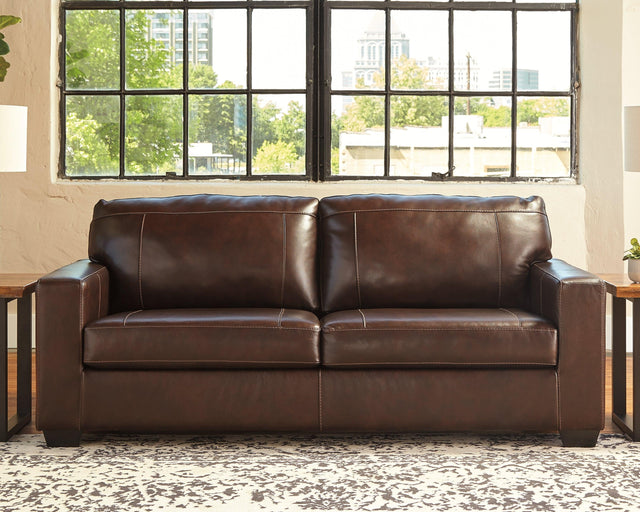 Morelos Chocolate Leather Sofa - Ella Furniture