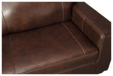 Morelos Chocolate Leather Sofa - Ella Furniture