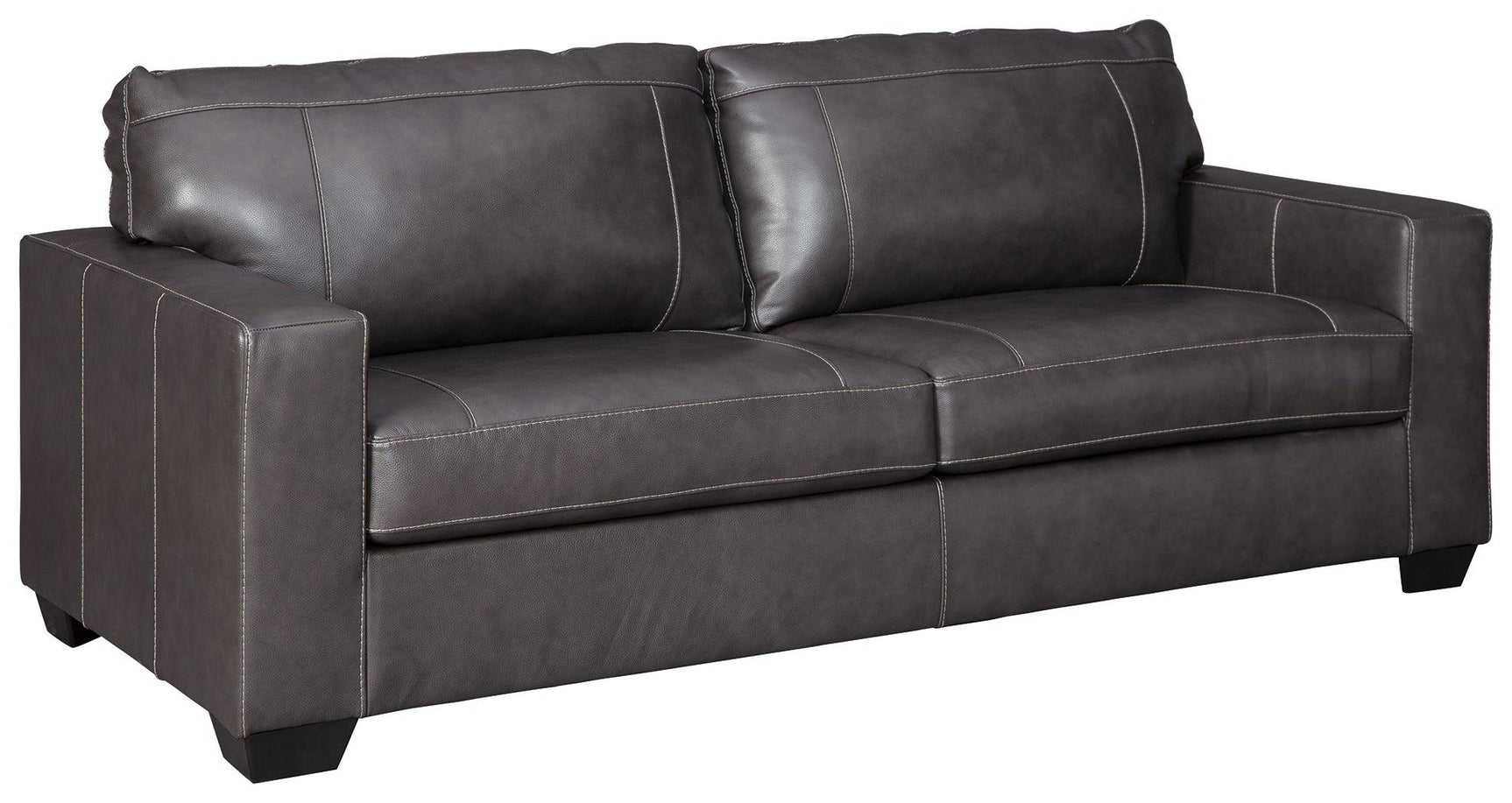 Morelos Gray Leather Queen Sofa Sleeper - Ella Furniture