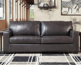 Morelos Gray Leather Queen Sofa Sleeper - Ella Furniture