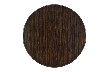 Cardano Charcoal Traditional Solid Wood And Veneers Fabric Upholstery Seat Round Dining Room Set - Ella Furniture