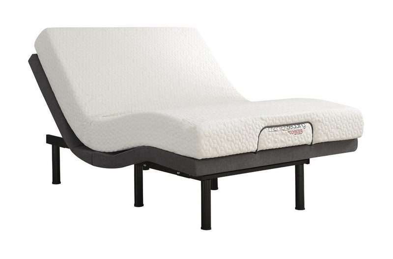 Clara Full Adjustable Bed Base Grey And Black - Ella Furniture