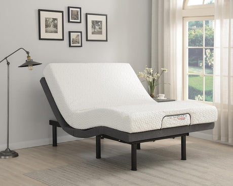 Clara Full Adjustable Bed Base Grey And Black - Ella Furniture