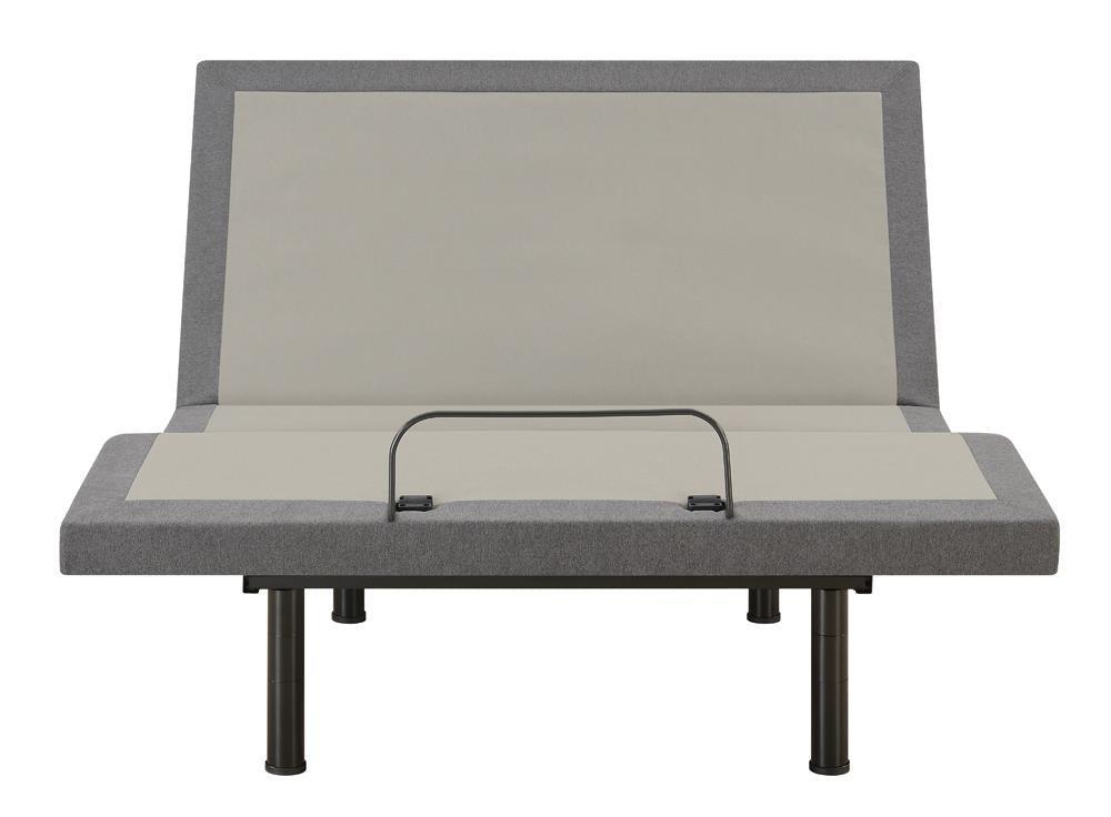 Negan Queen Adjustable Bed Base Grey And Black - Ella Furniture