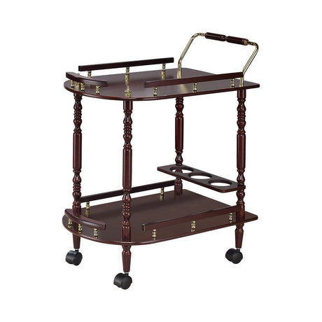 Merlot And Brash Serving Cart 3512 - Ella Furniture