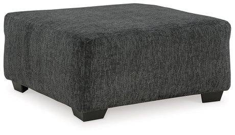 Biddeford Shadow Velvet Oversized Accent Ottoman - Ella Furniture