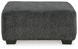 Biddeford Shadow Velvet Oversized Accent Ottoman - Ella Furniture