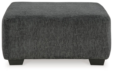 Biddeford Shadow Velvet Oversized Accent Ottoman - Ella Furniture