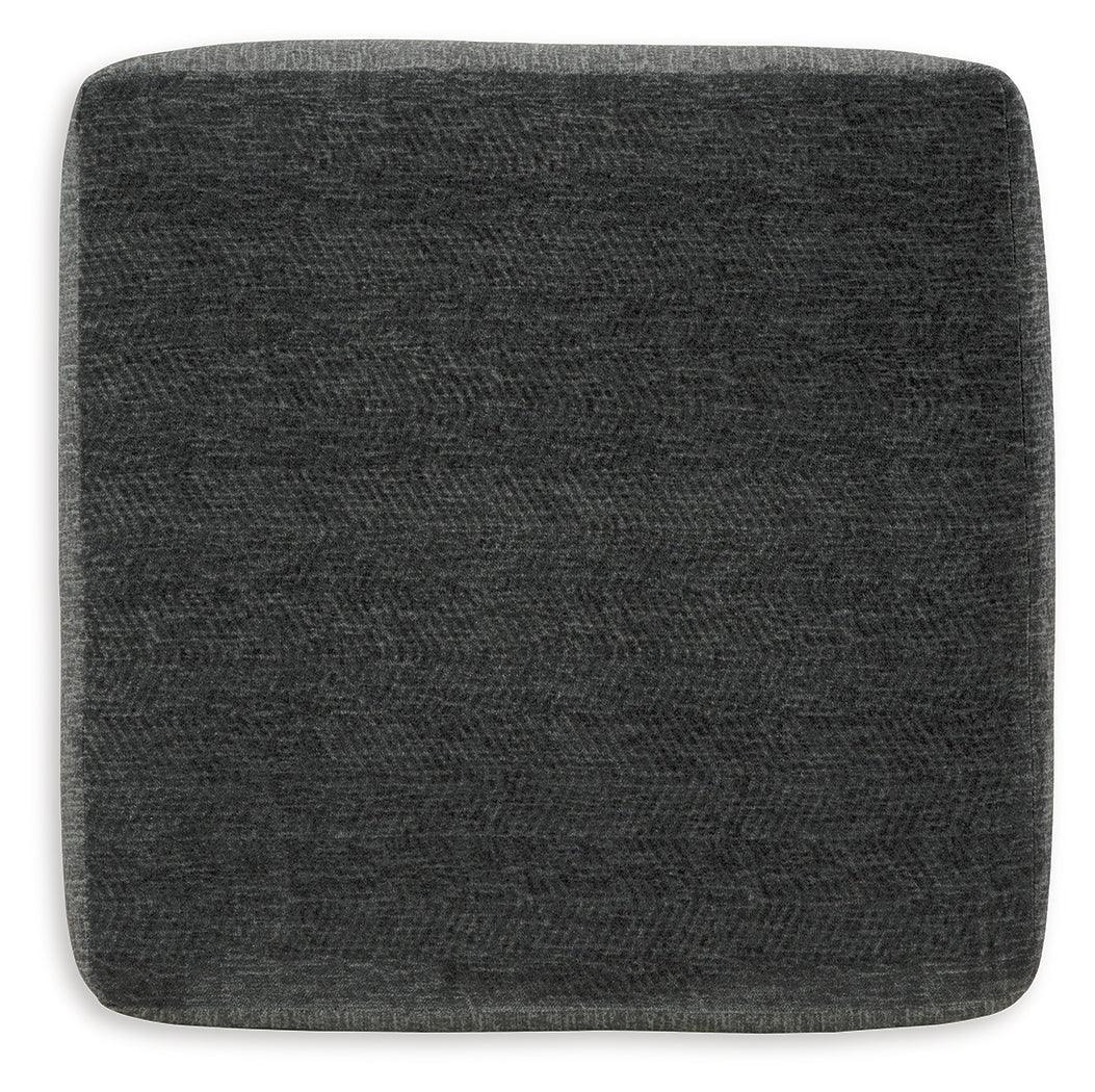 Biddeford Shadow Velvet Oversized Accent Ottoman - Ella Furniture