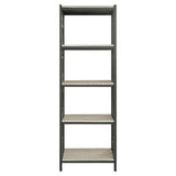 Fairhope Black Metal Faux Marble And Metal Side Pier 4 Fixed Faux Marble Shelves - Ella Furniture
