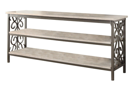 Fairhope Feminine Modern Sleek Faux Marble Metal Storage Tv Stand/sofa Table - Ella Furniture