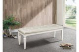 Allura White Modern Contemporary Solid Wood Faux Leather Upholstered Tufted LED Panel Bedroom Set - Ella Furniture