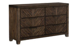 Parnell Rustic Cherry Modern Contemporary Solid Wood Acacia Veneer Panel Bedroom Set - Ella Furniture