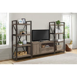 Dogue Brown Wood And Gunmetal Finish Premium Melamine Board Engineered Wood 51" Tv Stand - Ella Furniture