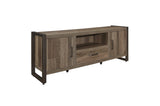 Dogue Brown Modern Sleek Contemporary Solid Wood Metal Media (63) Tv Stand And 2 4-Shelf Bookcases - Ella Furniture