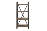 Dogue Brown Modern Sleek Contemporary Solid Wood Metal Media (63) Tv Stand And 2 4-Shelf Bookcases - Ella Furniture