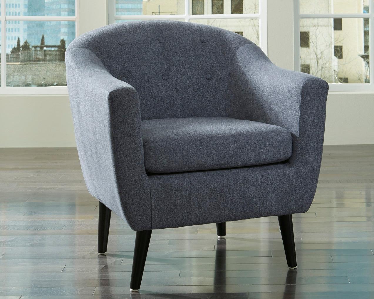 Klorey Denim Textured Chair - Ella Furniture