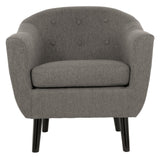 Klorey Charcoal Textured Chair - Ella Furniture