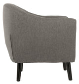 Klorey Charcoal Textured Chair - Ella Furniture