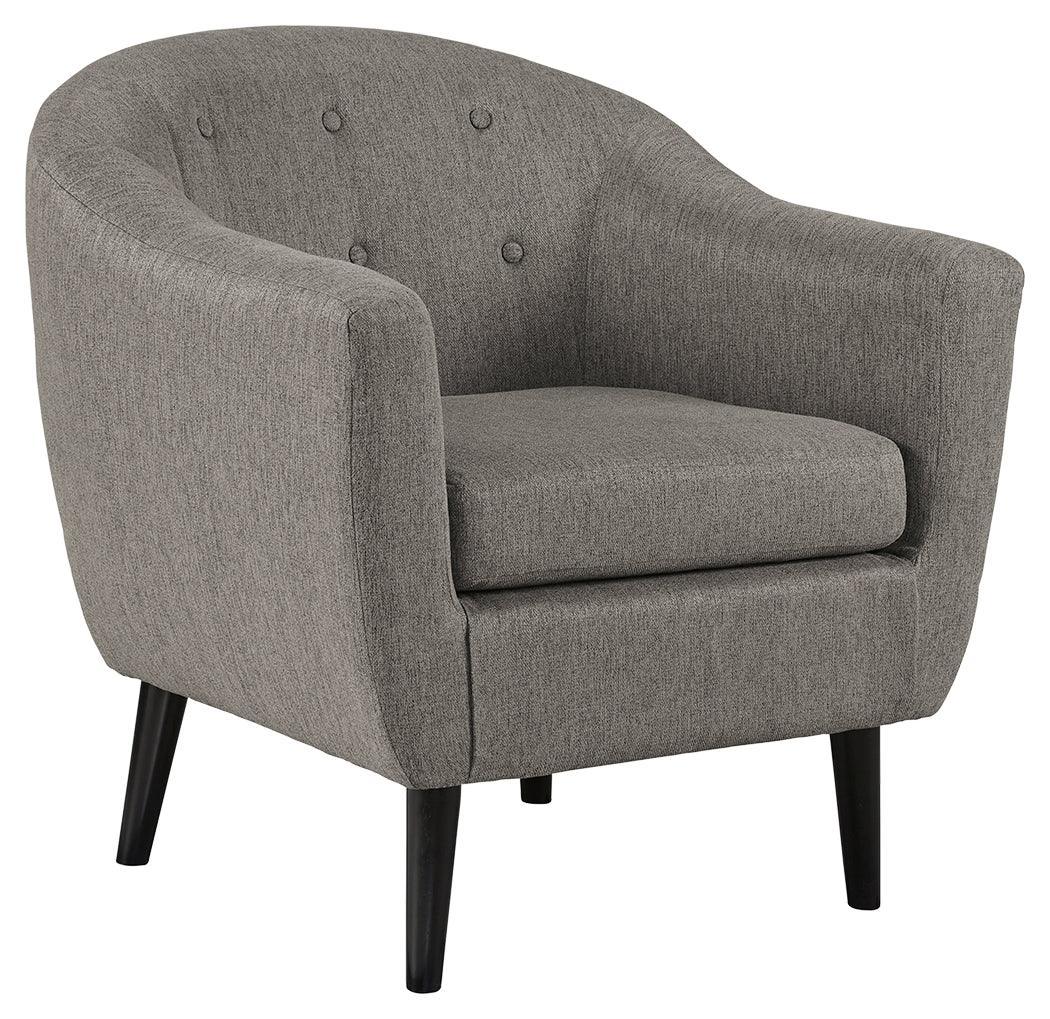 Klorey Charcoal Textured Chair - Ella Furniture