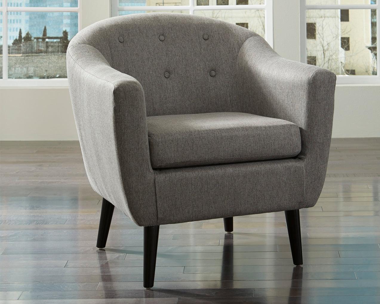 Klorey Charcoal Textured Chair - Ella Furniture