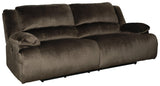 Clonmel Chocolate Velvet Power Reclining Sofa - Ella Furniture