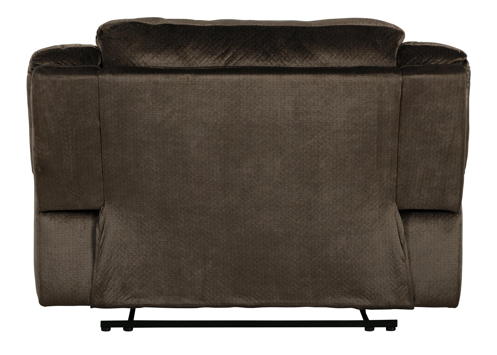 Clonmel Chocolate Velvet Oversized Recliner - Ella Furniture