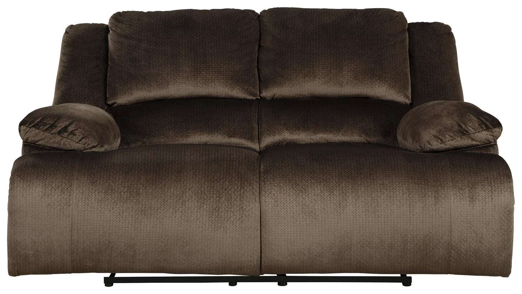 Clonmel Chocolate Velvet Power Reclining Loveseat - Ella Furniture