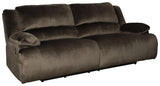 Clonmel Chocolate Velvet Reclining Sofa - Ella Furniture