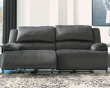 Clonmel Charcoal Velvet Reclining Sofa - Ella Furniture