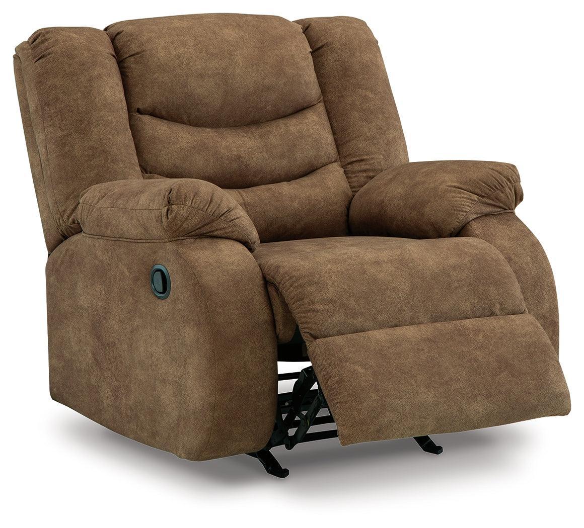 Partymate Brindle Faux Leather Recliner - Ella Furniture