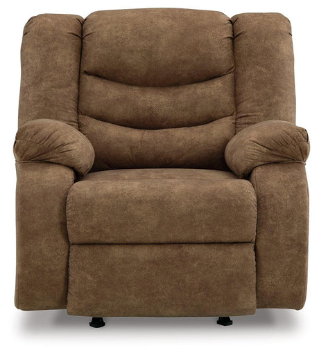 Partymate Brindle Faux Leather Recliner - Ella Furniture