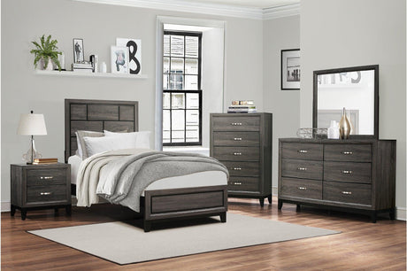 Davi Natural Modern Contemporary Solid Wood Youth Panel Bedroom Set - Ella Furniture