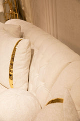 Sophia Ivory Boucle Curved Sectional - Ella Furniture