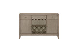 Mckewen Gray Modern Contemporary Solid Wood Fabric Upholstery Seat Rectangular Dining Room Set - Ella Furniture
