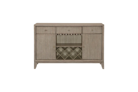 Mckewen Gray Modern Contemporary Solid Wood Fabric Upholstery Seat Rectangular Dining Room Set - Ella Furniture