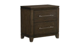 Griggs Dark Brown Modern Contemporary Acacia Veneer And Solid Wood Panel Bedroom Set - Ella Furniture
