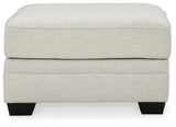 Huntsworth Dove Gray Chenille Oversized Accent Ottoman - Ella Furniture