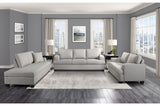 Elmont Khaki Solid Wood And Plywood Textured Fabric Upholstery 2Pc Set: Sofa, Love - Ella Furniture