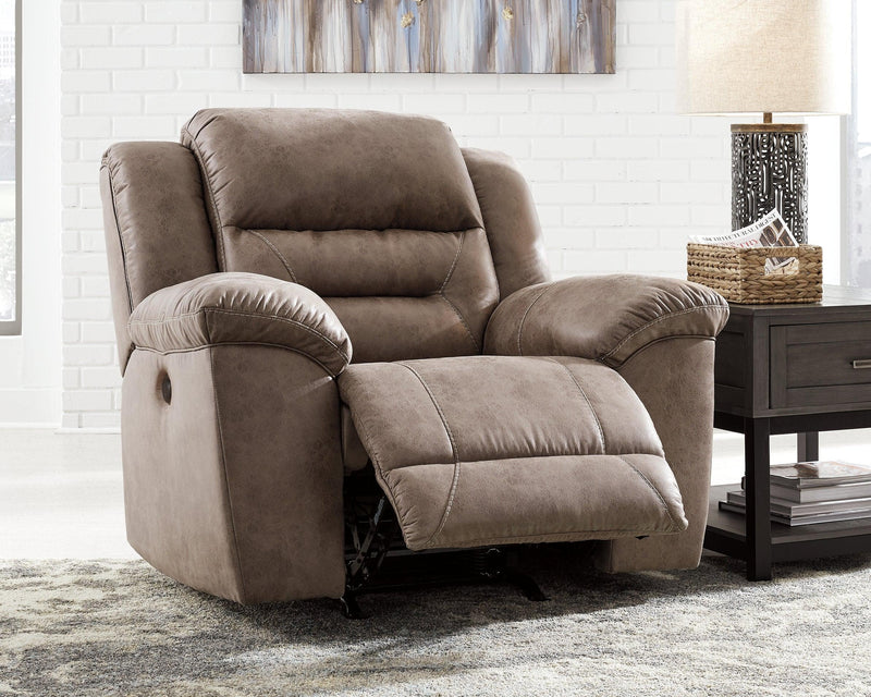 Stoneland Fossil Faux Leather Power Recliner