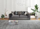 Skylar Gray Velvet Sofa & Loveseat - Ella Furniture