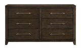 Griggs Dark Brown Modern Contemporary Acacia Veneer And Solid Wood Panel Bedroom Set - Ella Furniture