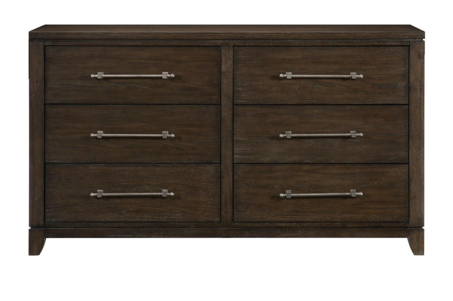 Griggs Dark Brown Modern Contemporary Acacia Veneer And Solid Wood Panel Bedroom Set - Ella Furniture